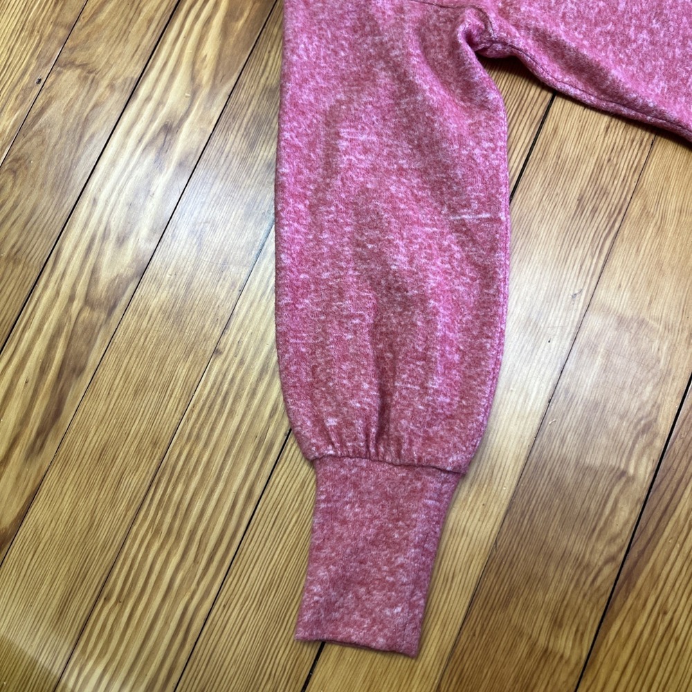 Maeve By Anthropologie Cowl Neck Cozy Fleece Oversized Sweater Red‎ Size XS - Picture 3 of 8